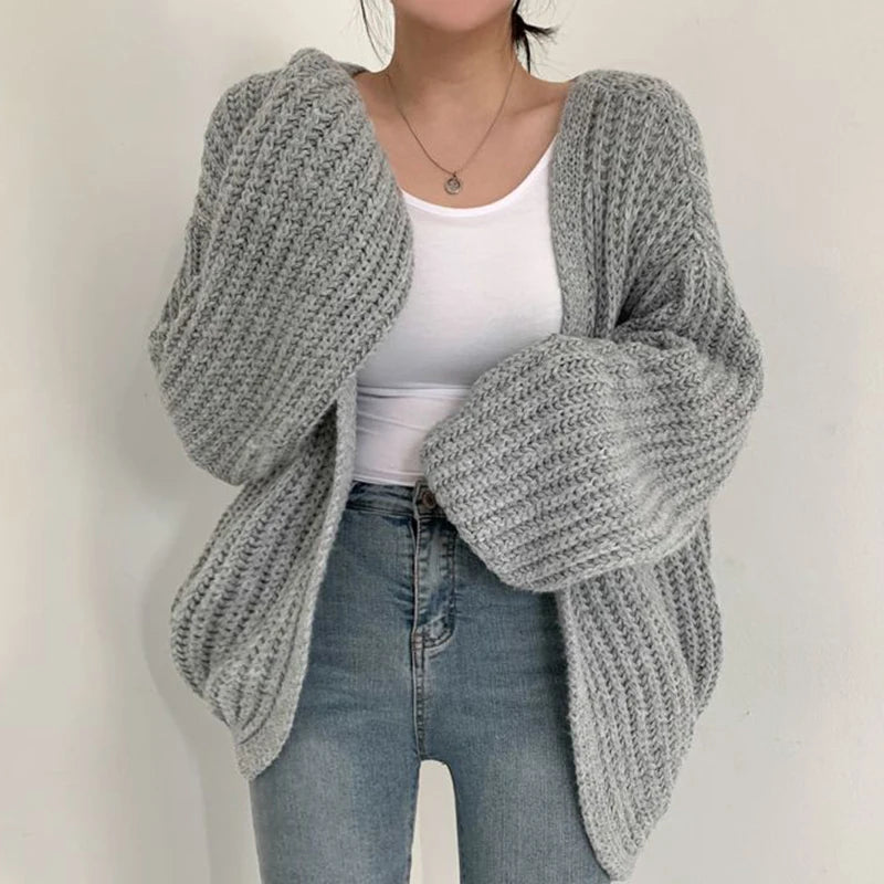 Cardigan Sweater Casual Fall Streetwear Tops