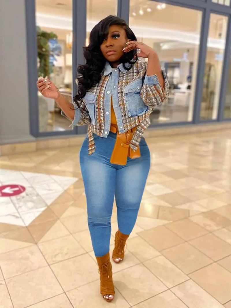 Plus Size Skin Fit Jeans Fly Street