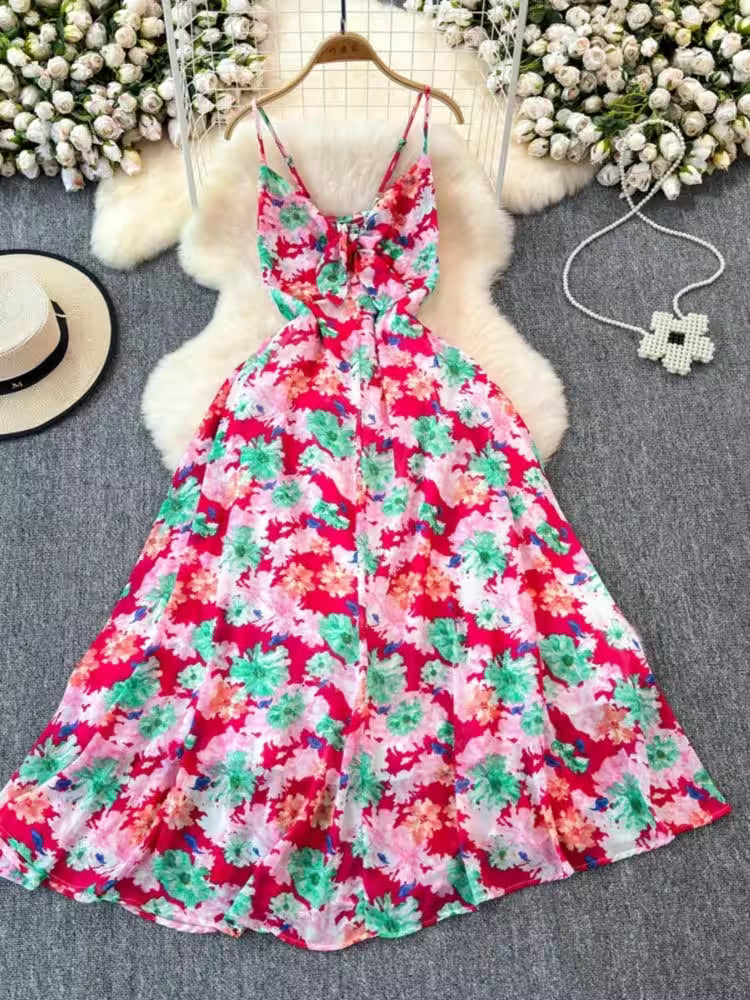 French Vintage Flower Print Dress - Women's Fashion - View 6