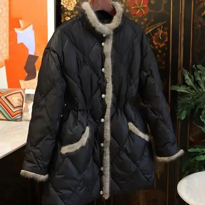 Winter Padded  Long Down Cotton Coat
