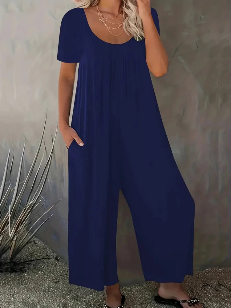 Plus Size Jumpsuit with Pockets Casual
