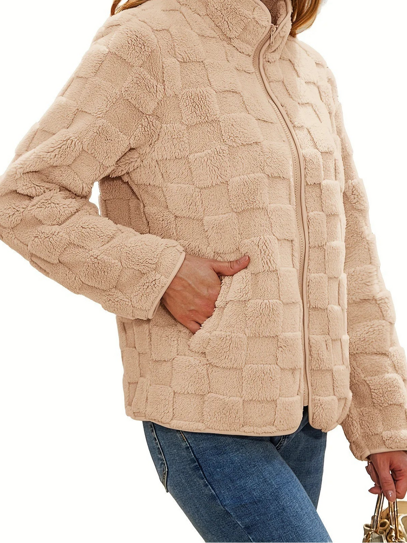 Coat Zipper Hairy Clothing