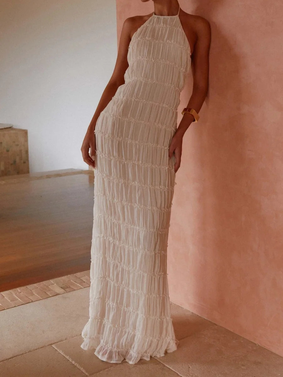 Women's Backless Summer Beach Long Dress – Women's Dress
