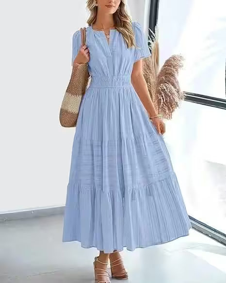 pleated long dress by lfd