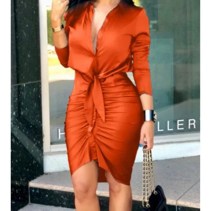 Dress Casual Solid Color Long Sleeved Versatile for All Seasons