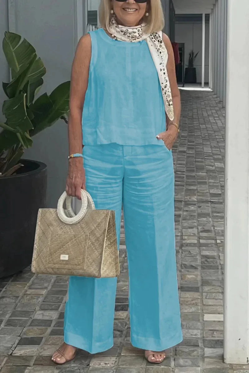 Plus-size casual fashion sleeveless loose