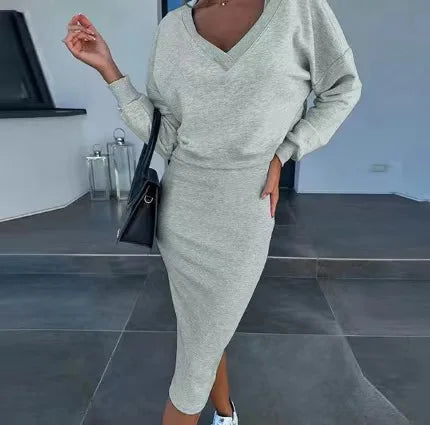 Fashion two piece Set Knit Dress