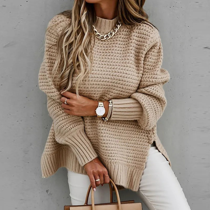 Casual Semi High Neck Simple