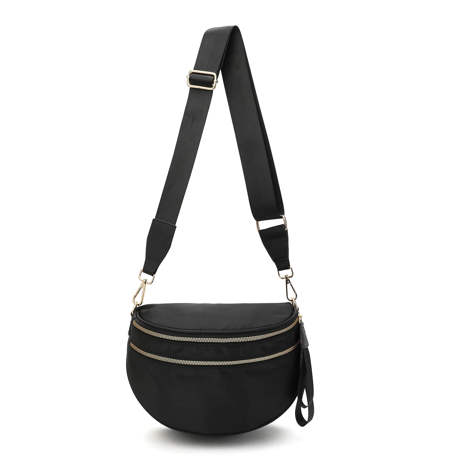 Checkered Bum Bag Crossbody - Lightweight Nylon Travel Bag for Women
