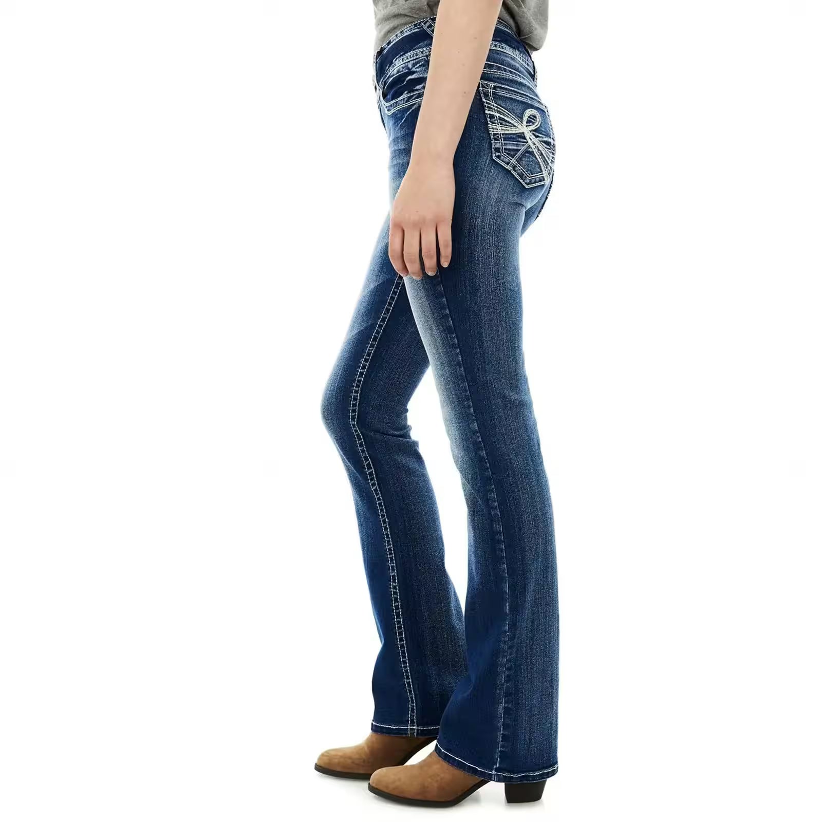 Women's High-Stretch Flare Jeans - Additional View 3