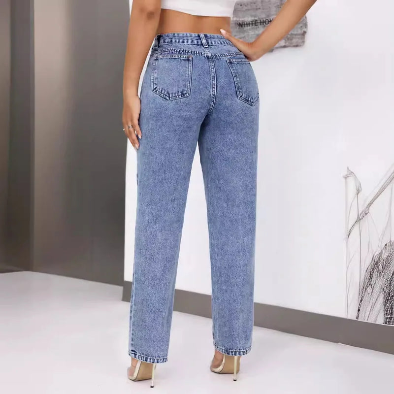 Jeans Straight High Waist