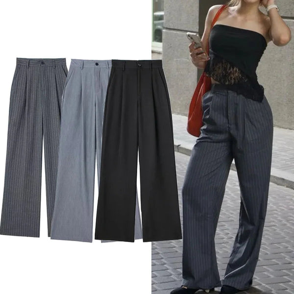 Formal Pants Office Wear Striped
