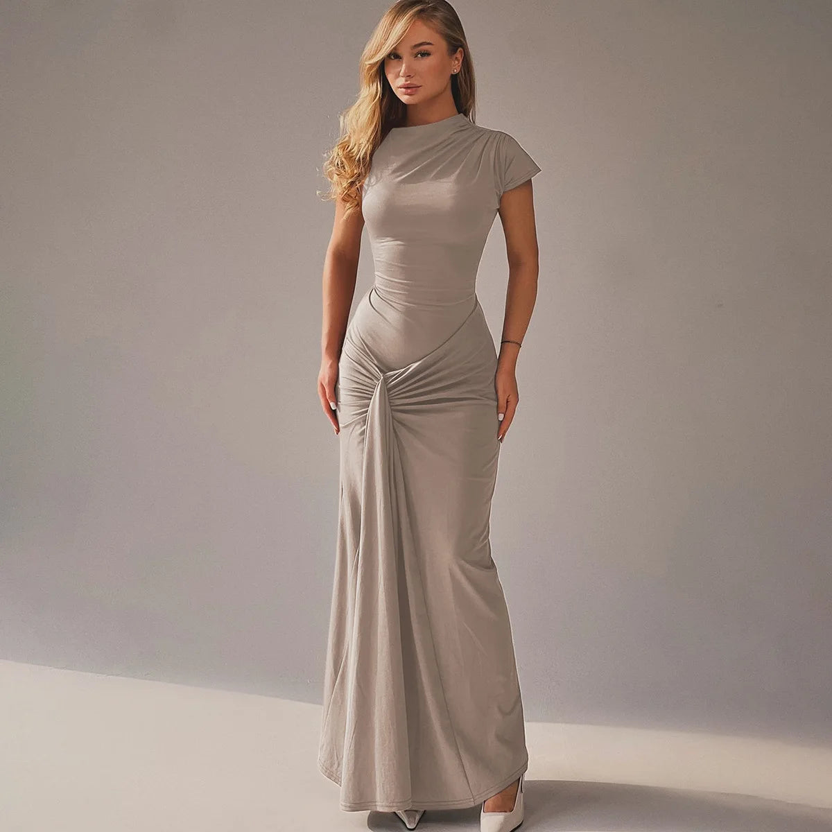 Sexy High Waist Maxi Dress Women Sleeveless Bodycon Evening