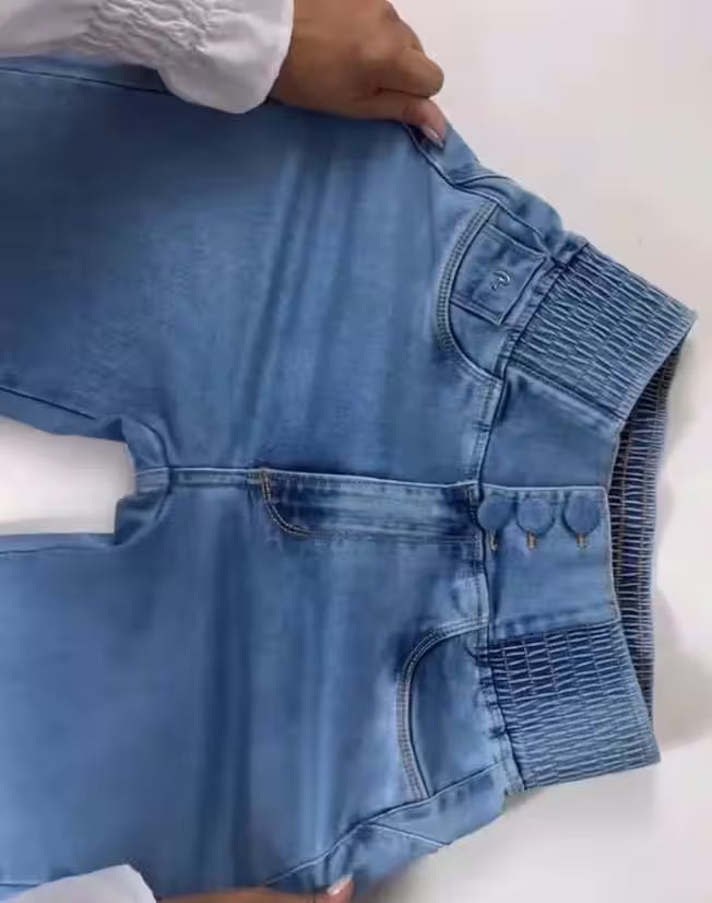 Jeans Back Shirred High Waist - Additional View 4