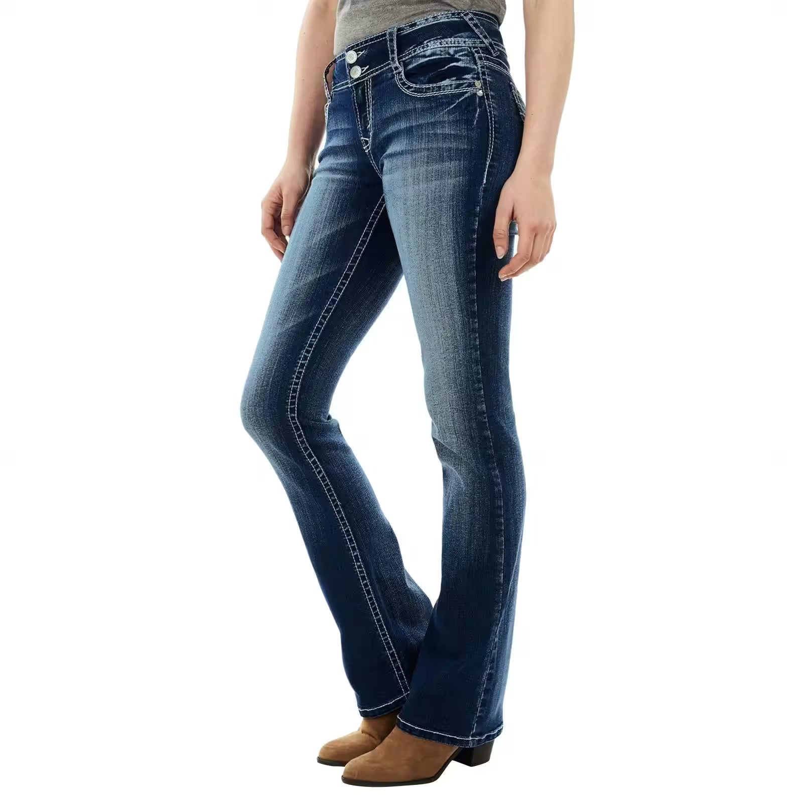 Dresses - Women's High-Stretch Flare Jeans