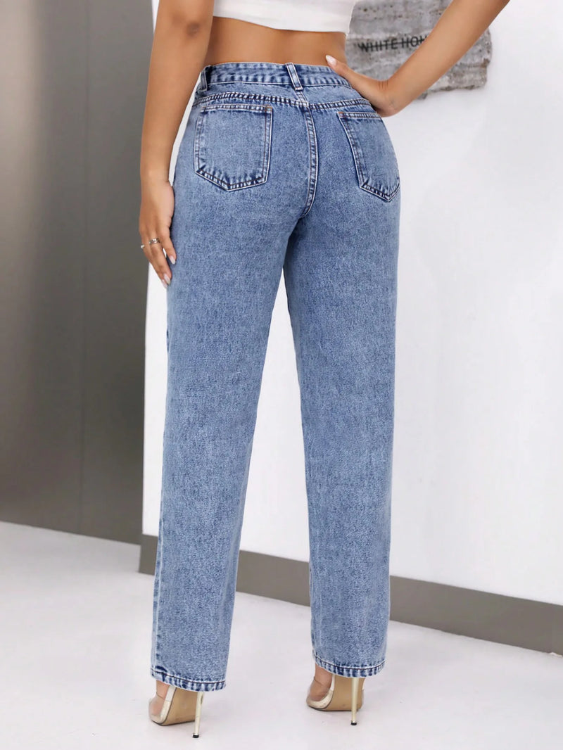 Jeans Straight High Waist