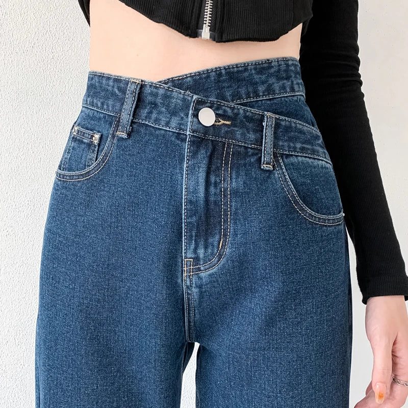 Jeans High Waist Woman Trousers