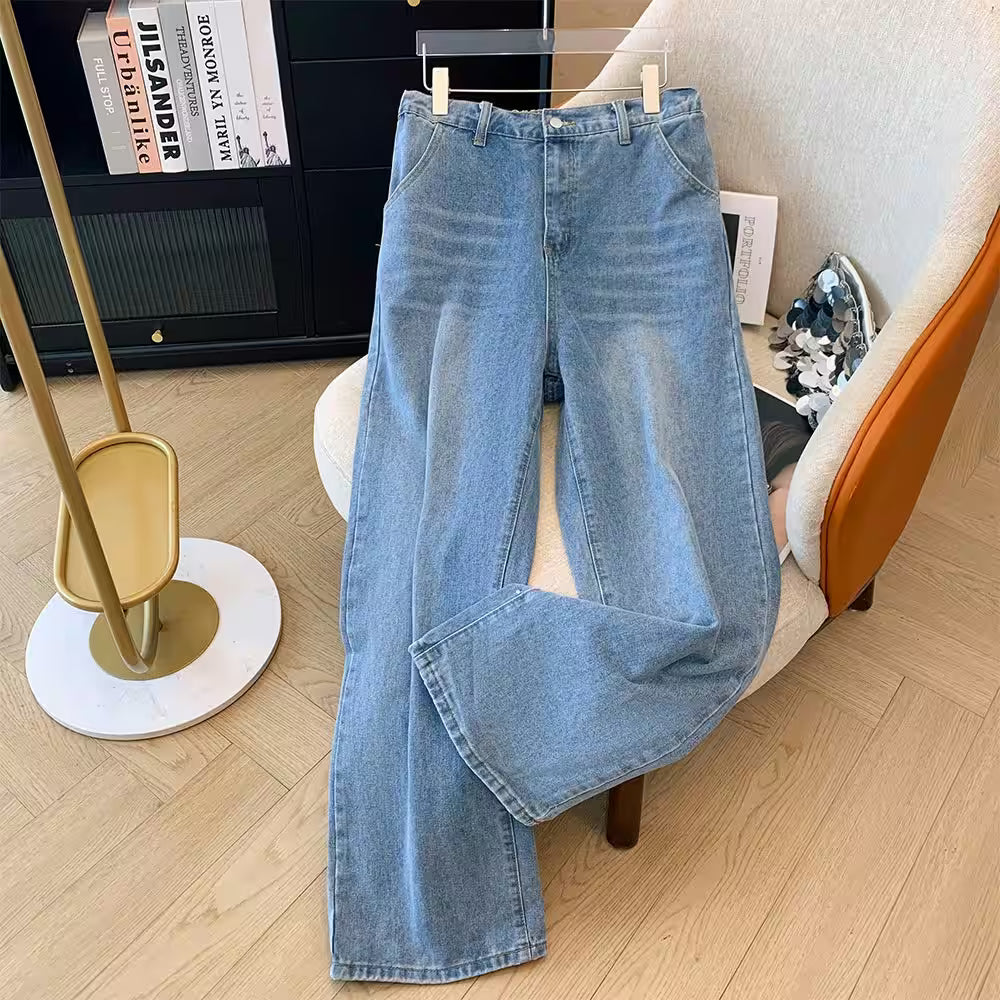 Bottoms - Fall plus size women's casual denim pants