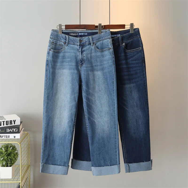 Straight Pants Crimping Casual Pants Plus Size 7xl