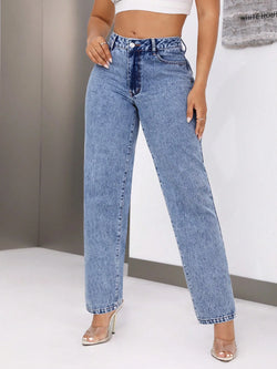 Jeans Straight High Waist
