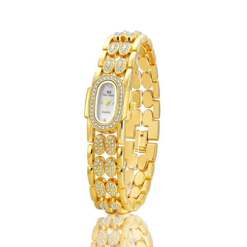 Watches  Luxury Diamond Quartz Gold Bracelet