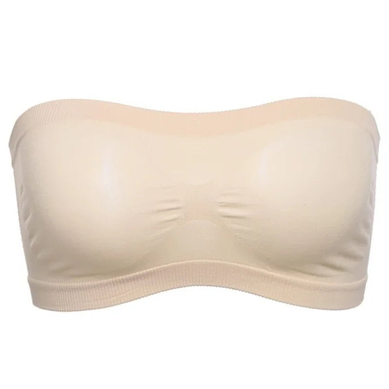 Sexy Strapless Crop Top Bra Bandeau Boob Tube
