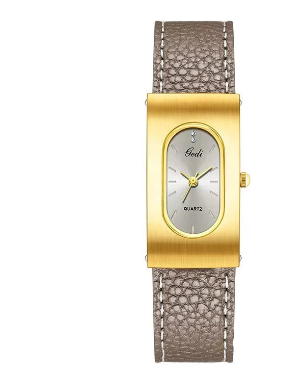 Fashion Gedi Top Brand Quartz Luxury Clock Rectangle