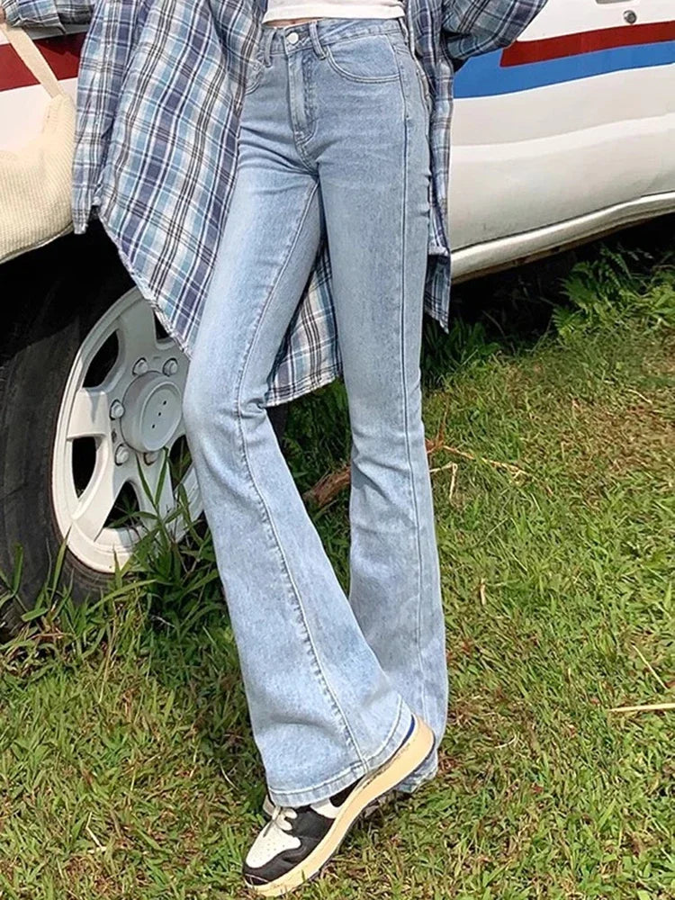 Jeans Lady Slim Fit Denim Flare Pants - Additional View 6
