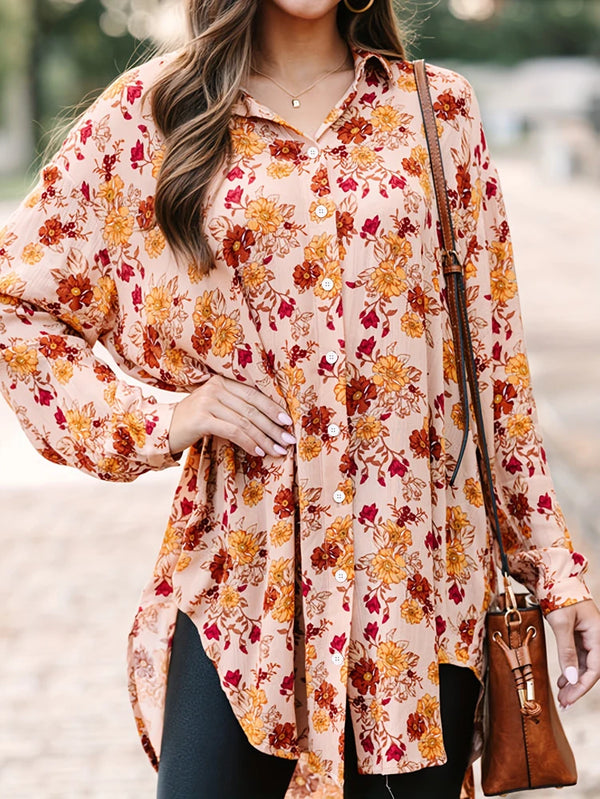 Plus Size Printed Shirt Fashion Best Choice for Spring