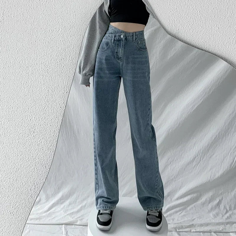 Jeans High Waist Woman Trousers