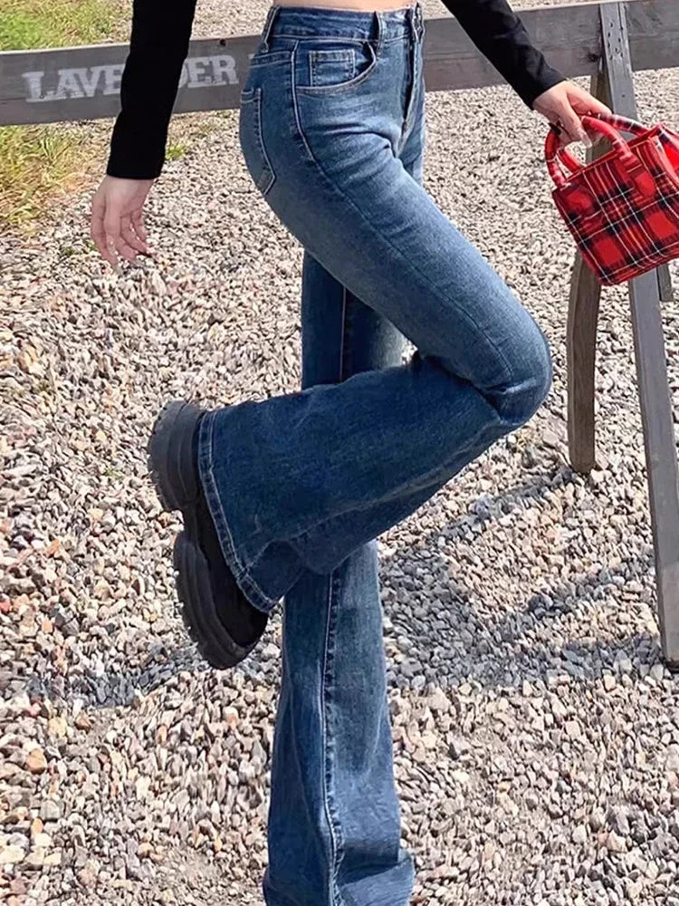Jeans Lady Slim Fit Denim Flare Pants - Additional View 3