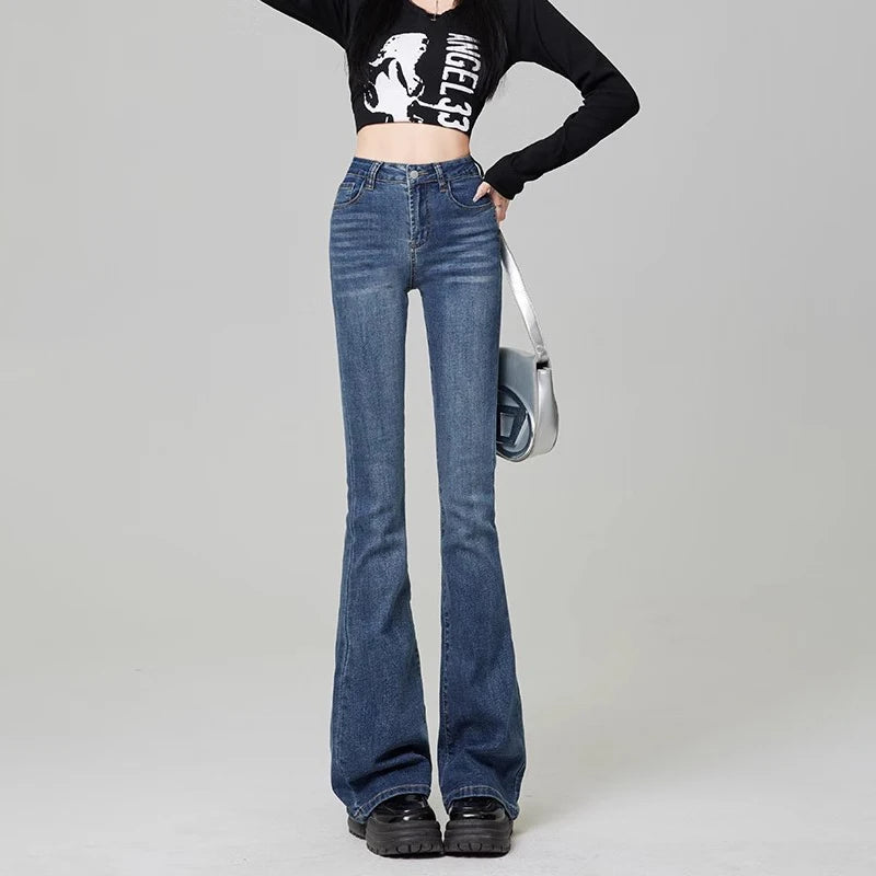 Flare Jeans Fashion Light Blue, Black