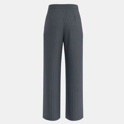 Pants Retro French Striped Waist Straight Casual