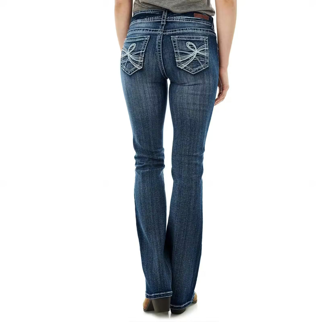 Women's High-Stretch Flare Jeans - Additional View 2