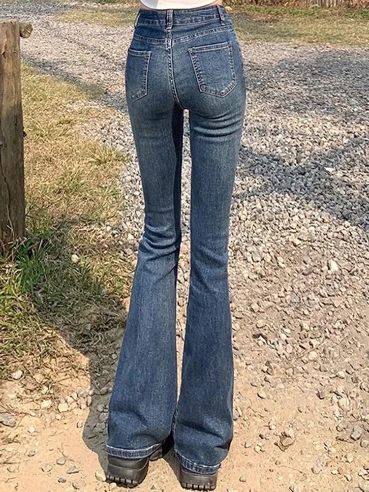 Jeans Lady Slim Fit Denim Flare Pants - Additional View 4