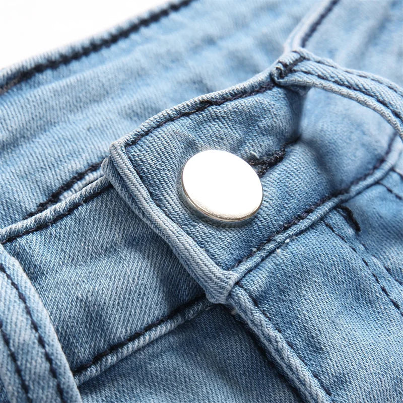 Denim Pants Girls Streetwear Casual Wide