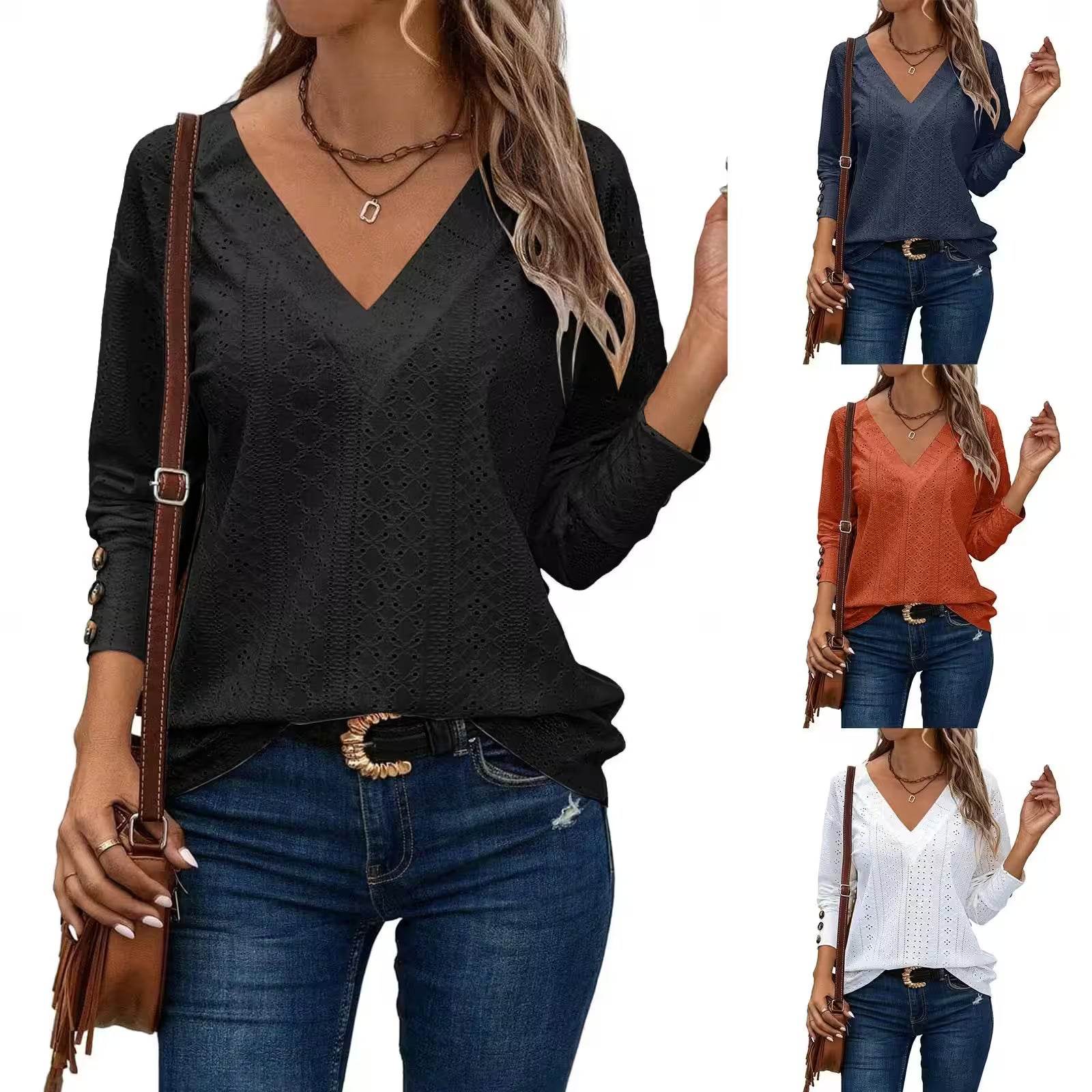 T Shirts Dressy Tunics Skinny Long Sleeve - Additional View 2