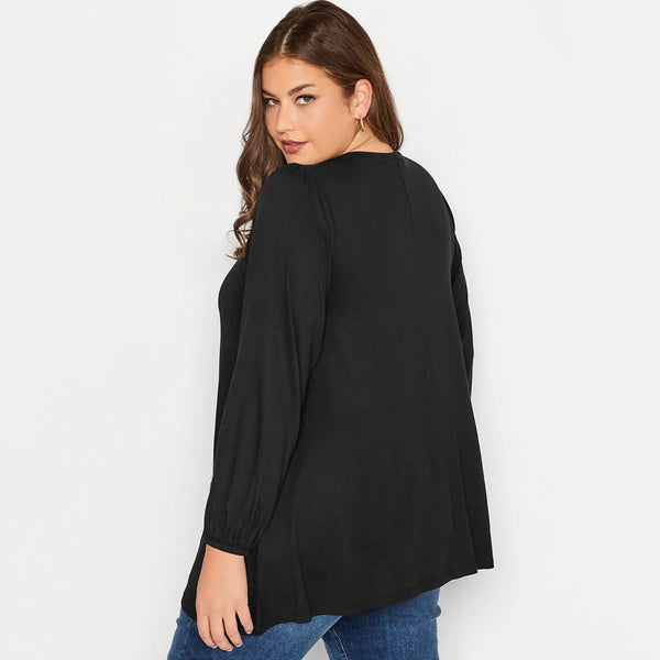 Plus Size Long Sleeve Spring Autumn Elegant Swing