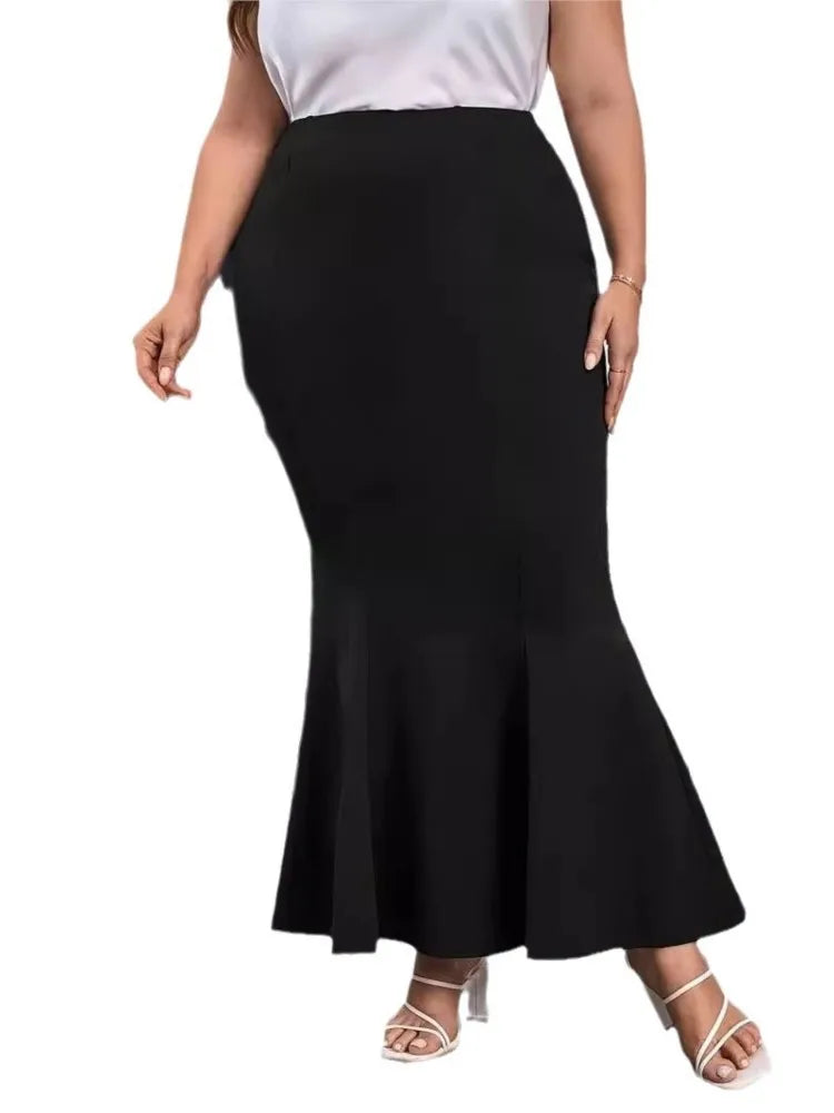 Plus Size High Waist Summer Fishtail Long Skirts