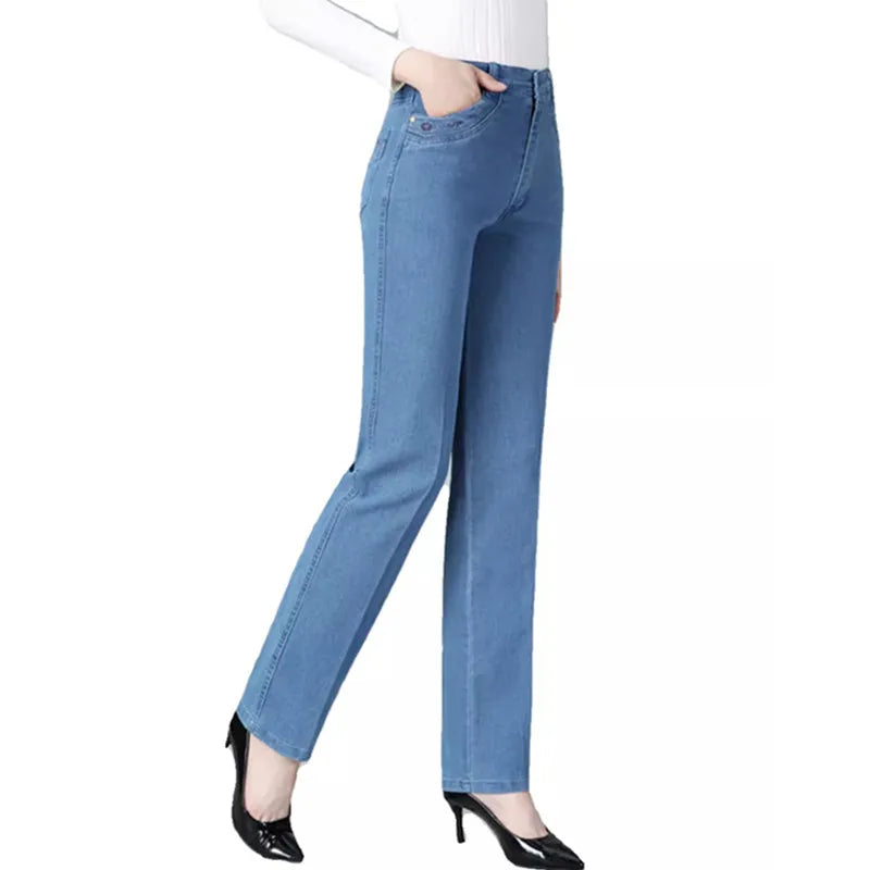 Jeans Autumn Casual Slim Straight leg Cotton