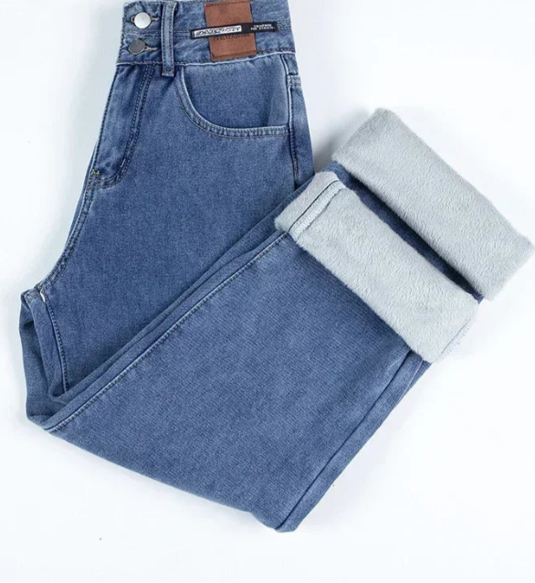 Jeans Slim Stretch Casual  Mom Wide Pants