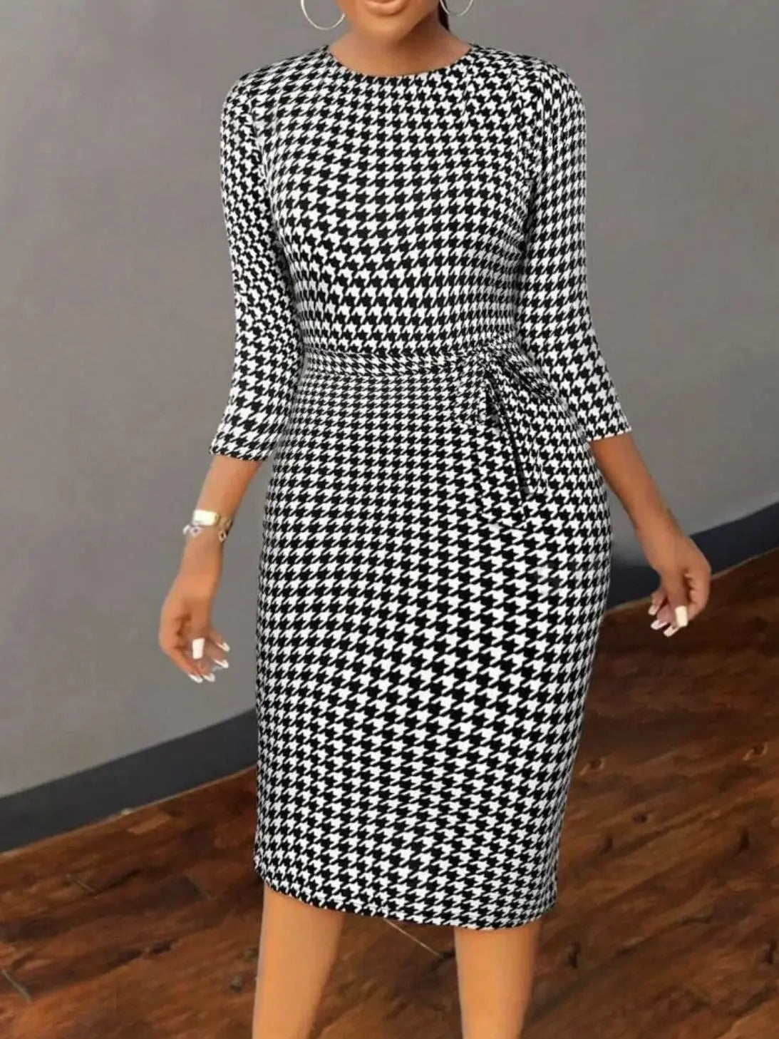 Dress Casual com estampa de leopardo – Women's Dress