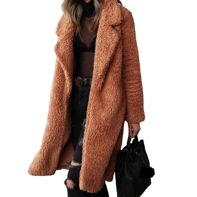 Warm Ladies Fur Jacket Female Outwear Plush