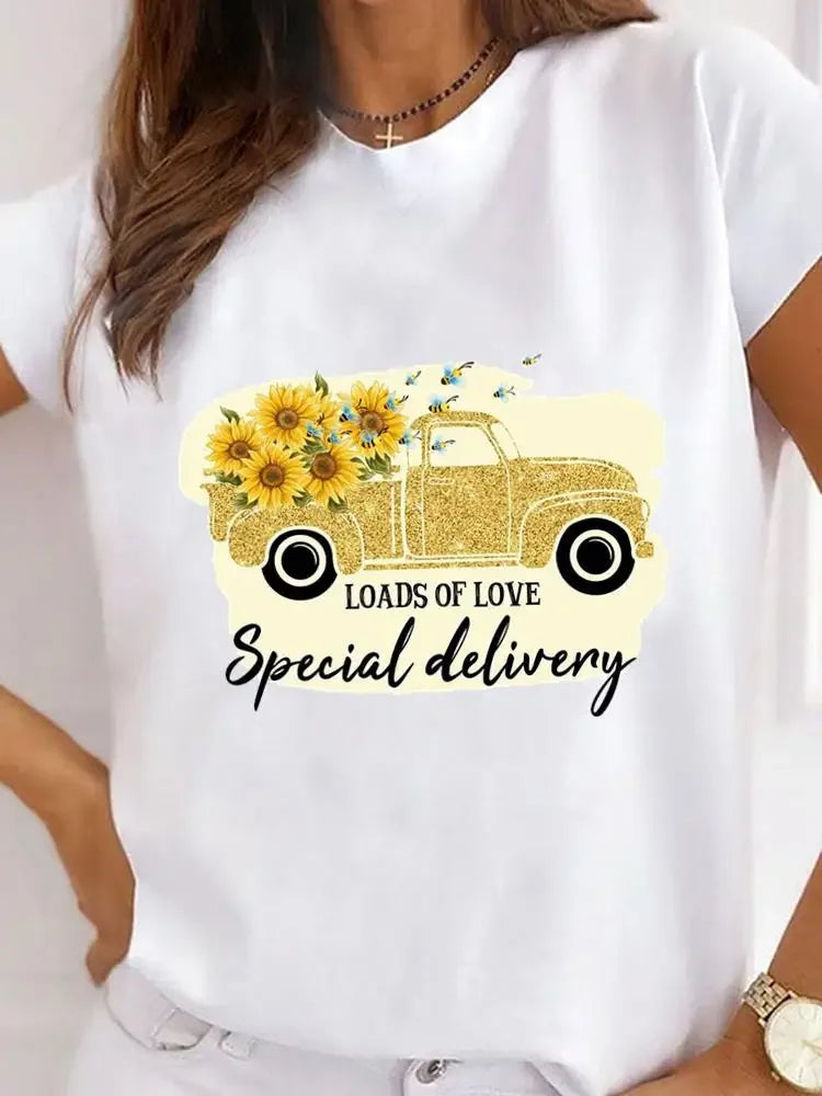Plus Size Graphic Tee Clothes 90s Sweet Love