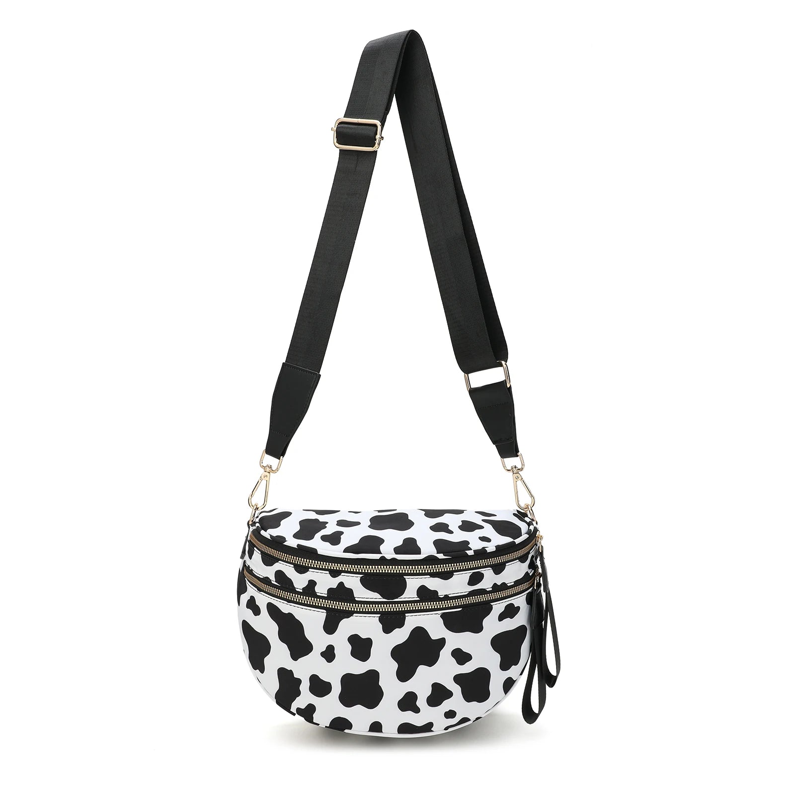 Checkered Bum Bag Crossbody - Lightweight Nylon Travel Bag for Women