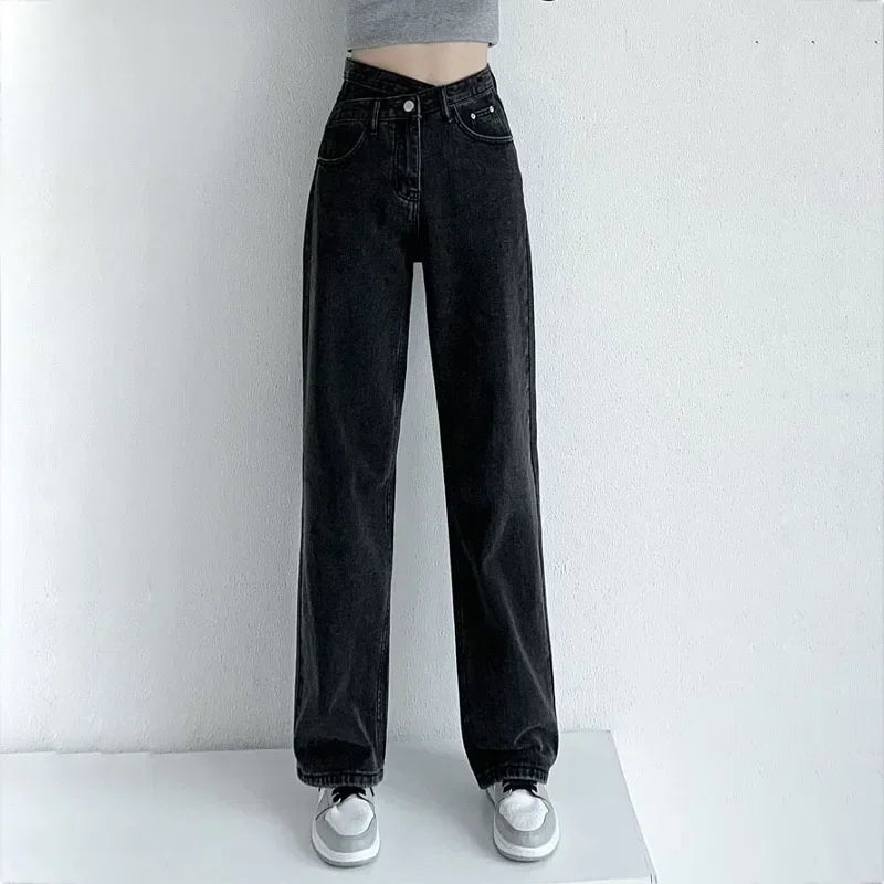 Jeans High Waist Woman Trousers