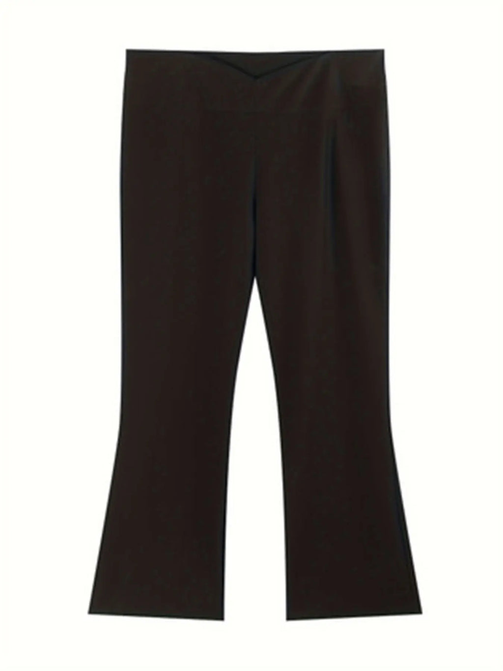 Plus Size Solid Flare Leg Pants Clothing - Additional View 3