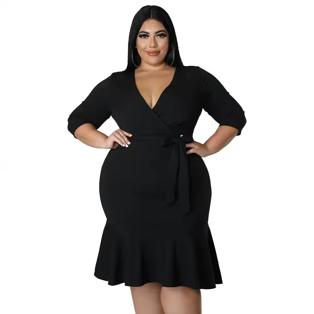 Plus Size Fashionable Sexy V-neck - Women's Fashion - View 4