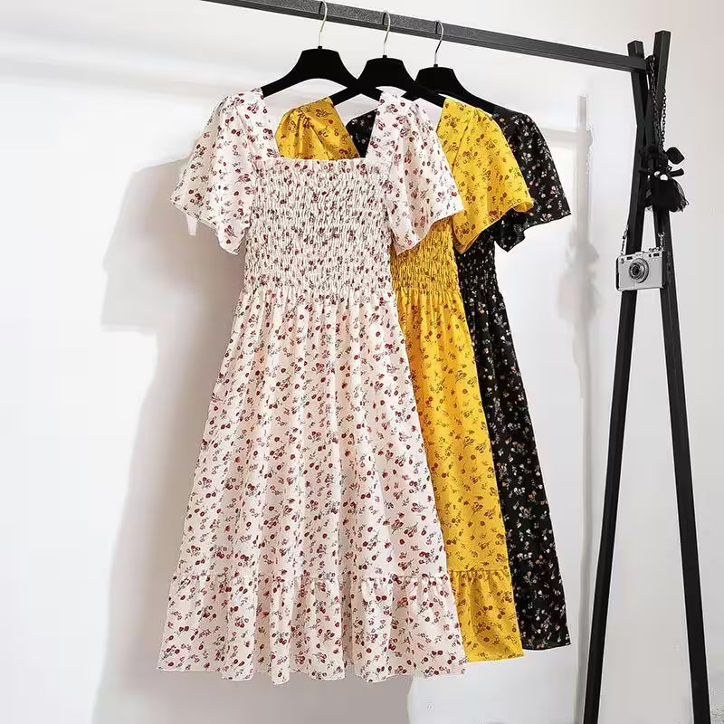 Dresses - Spring Summer Chiffon Dress Midi Dresses