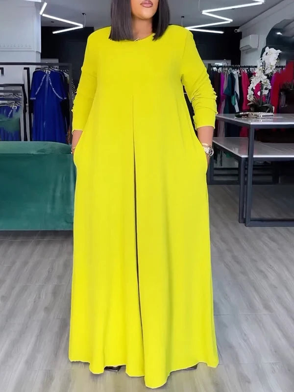 Loose Wide Leg Pockets Jumpsuits 2025